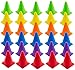 Faswin 30 Pack Soccer Cones, 7 Inch Colored Cones for Sports, Traffic Cones Training Agility Field Marker Plastic Cone for Skating, Football, Games, Indoor Outdoor Activity & Festive Events, 6 Colors