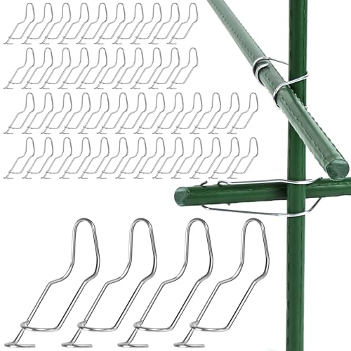 DHGKVK 50 Tonkinklammern Edelstahl-Bambusklammern zum BAU individueller Rankgitter für Zimmerpflanzen Ideal zur Befestigung von Bambusstangen und Pflanzenstäben.(11mm)