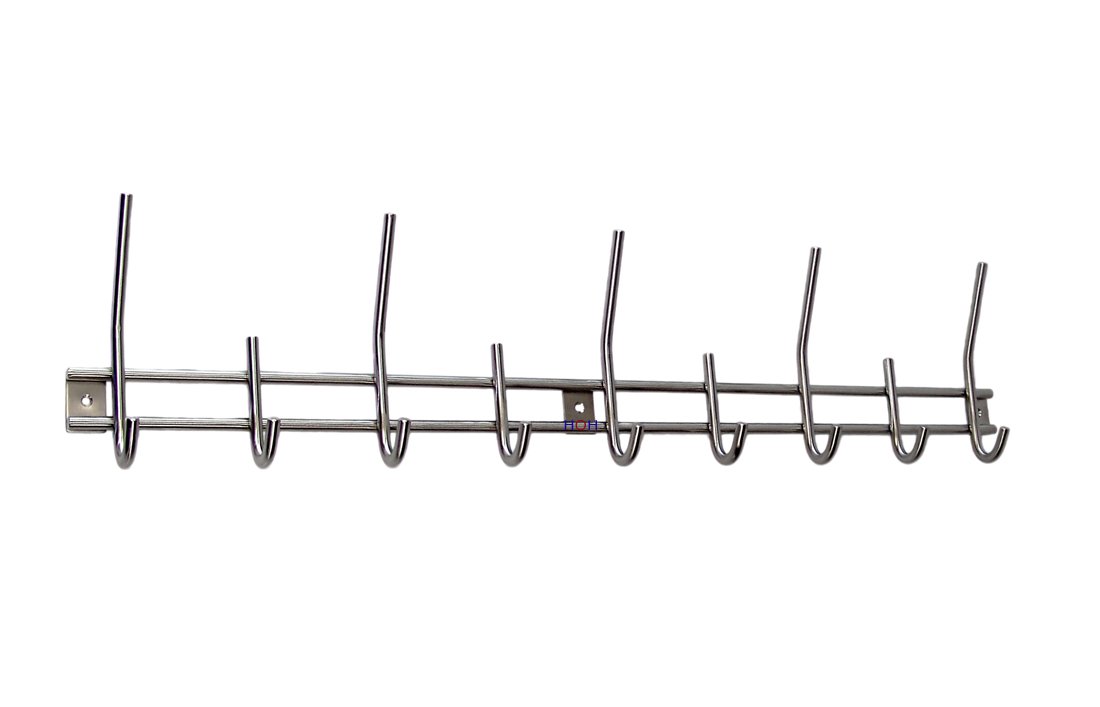 Edelstahl Garderobenleiste WG-9H Kleiderhaken V2A Garderobenhaken Wandgarderobe
