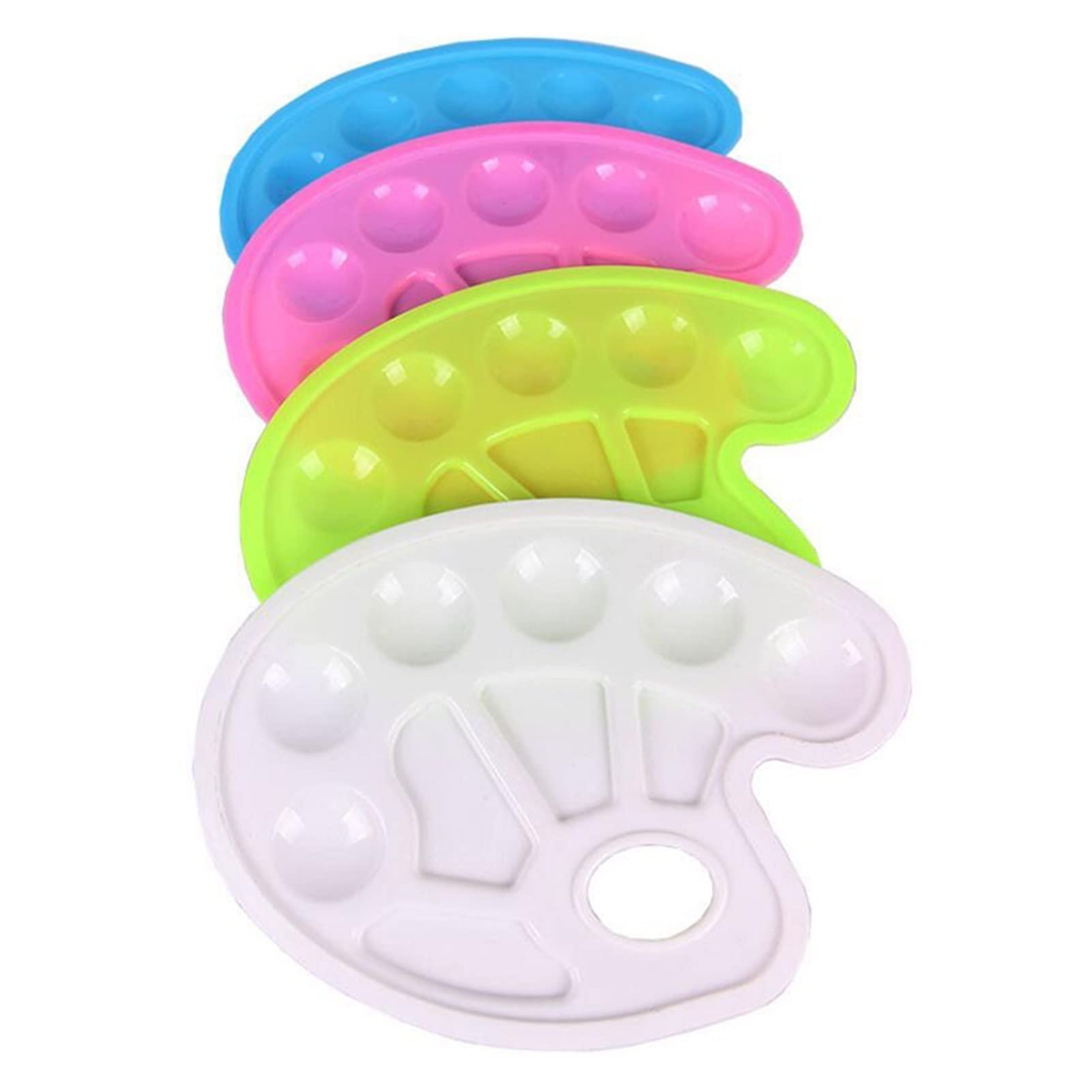 Palety farb 1 szt. Paleta z tworzywa sztucznego Farba artystyczna Plastikowa taca do rysowania Paleta kolorów do akwareli olejnej Biała paleta malarska Taca z paletą farb (kolor: różowy, rozmiar: je