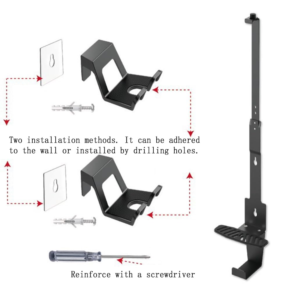 Wall Mount for PS5/ PS5 Slim/ PS5 Pro - With 2 Controller Mounts, Vertical Display, Open Design- Black Gaming Console Holder & Stand Kits