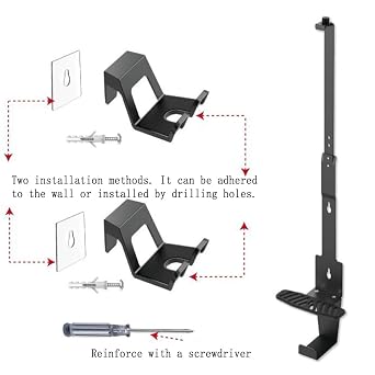 Wall Mount for PS5/ PS5 Slim/ PS5 Pro - With 2 Controller Mounts, Vertical Display, Open Design- Black Gaming Console Holder & Stand Kits
