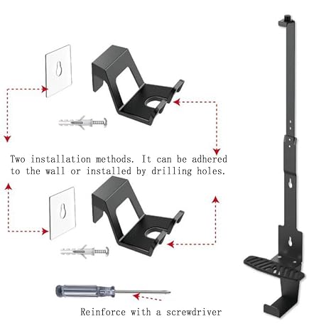 Wall Mount for PS5/ PS5 Slim/ PS5 Pro - With 2 Controller Mounts, Vertical Display, Open Design- Black Gaming Console Holder & Stand Kits