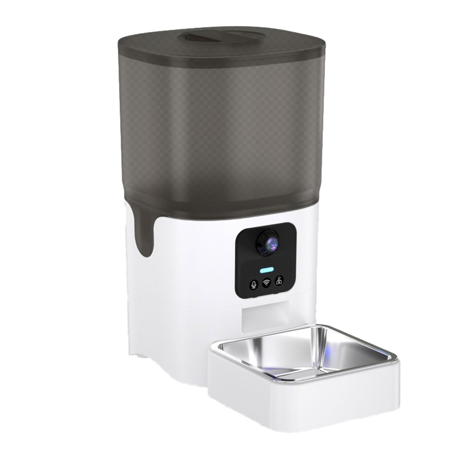 Pet Feeder White Pet Automatic Feeder Smart Cat and Dog Feeder 6l Food Storage Bucket Square Pets Supplies