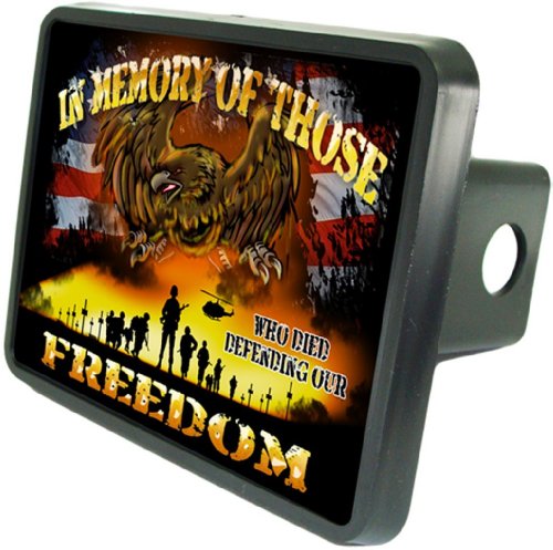 in Memory of Those Who Died for Our Freedom Custom Hitch Plug for 2