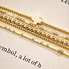 EQUBIO Gold Beaded Cross Bracelet for Women, 14K Plated Adjustable Stackable Dainty Bracelets, Non Tarnish Fashion Jewelry Set Gifts for Women Birthday Friendship (white) #3