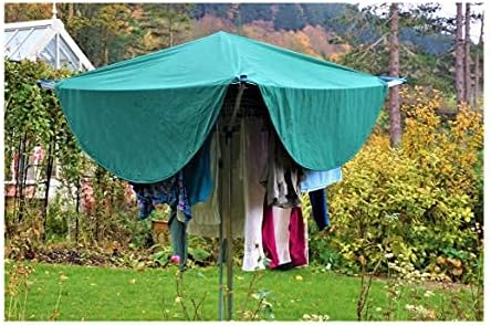Chimney Sheep Laundry Mac rain cover for laundry on rotary dryer with clothes prop