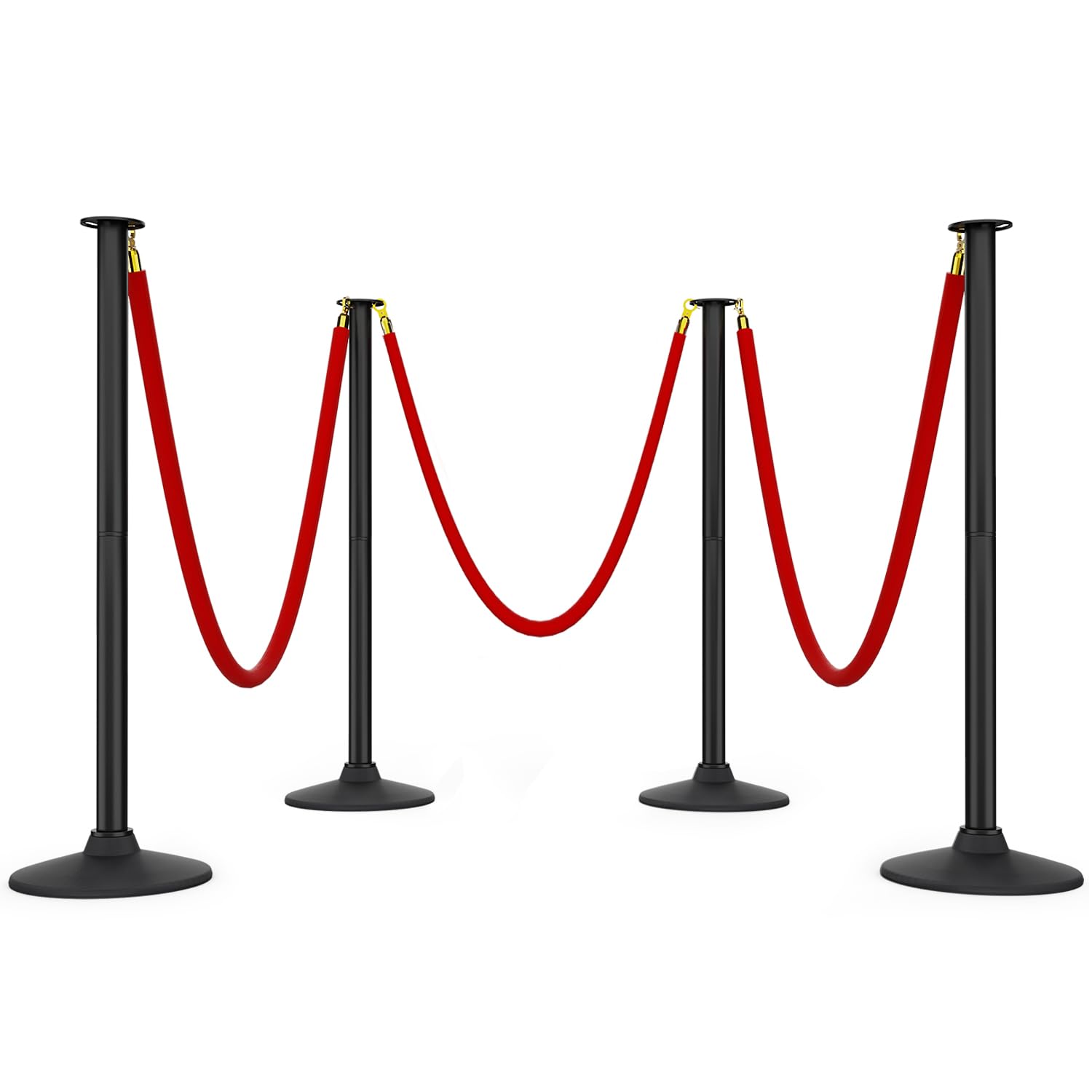 Photo 1 of BATTIFE Plastic Stanchion Posts with Velvet Ropes