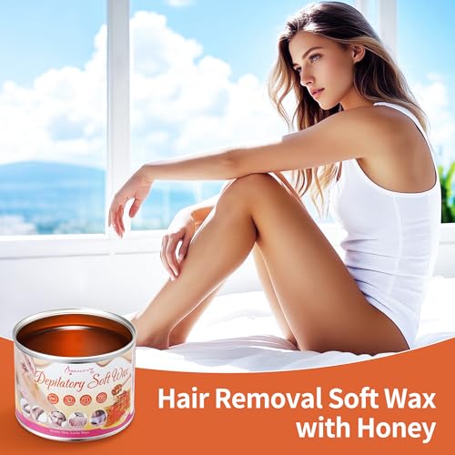 Beauty7 Zuckerpaste mit HONIG Sugaring Paste für die Haarentfernung an Körper Gesicht Intimbereich Sugar für Haarentfernung Zuckerpaste für Sugaring Warmwachs Enthaarungsmittel 400g