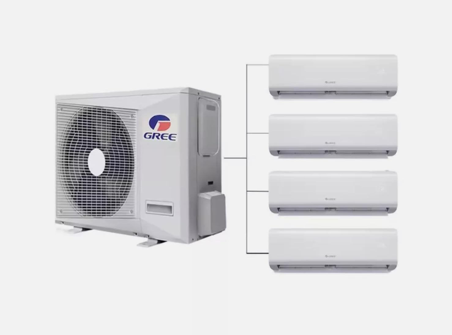 42000BTU Ductless Multi 24k Zones Mini Split Climatiseur et chauffage – 2 zones