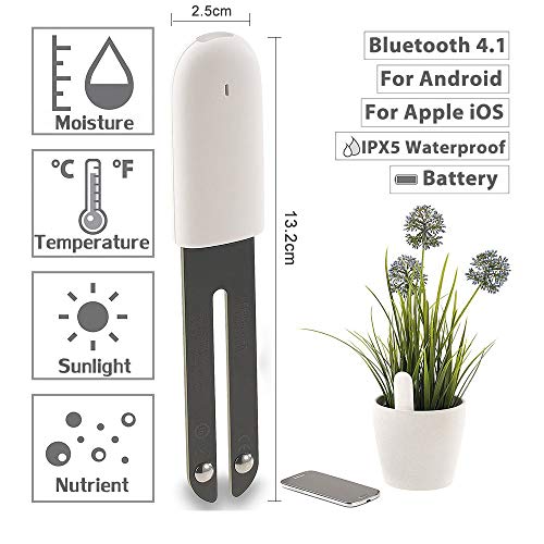 image for CHYBFU VegTrug Soil Tester, Smart Plant Monitor Bluetooth 4 in 1 Detec