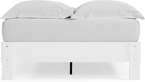 Miniatura 114 de Signature Design by Ashley - Base de cama con plataforma de granja casual Shawburn, tamaño matrimonial, cal desgastada Encalar,Gris (rustic