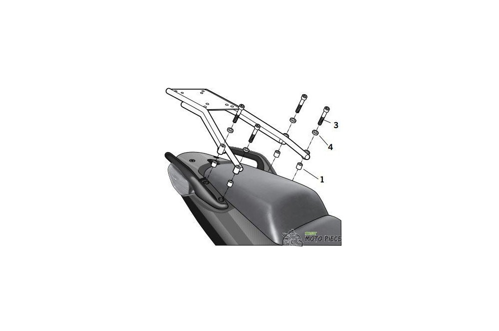 SHAD H0CB10ST Top Case Fitting Kit for Honda CBF 1000 2010, Black