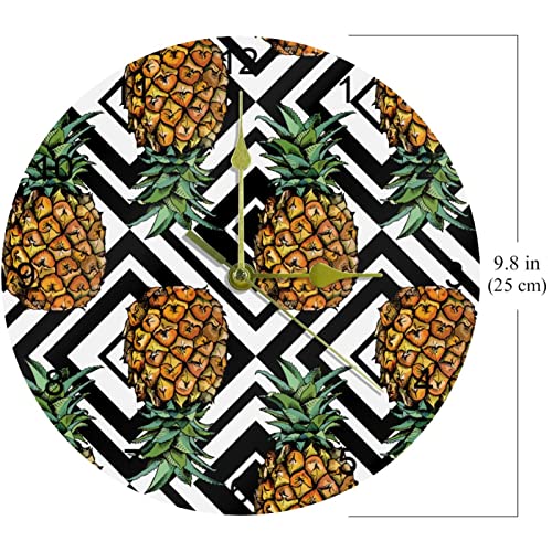 Horloge murale en forme d'ananas pour décoration de cuisine