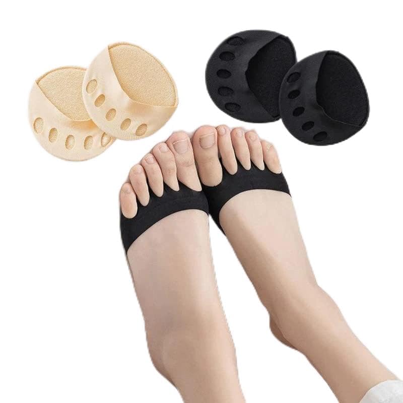 AMAMU ENTERPRISE 2 Pairs Women High Heels Forefoot Pads, Non-Slip Toe Socks Reusable Ball of Foot Cushions, Front Heel Protector Silicon Socks For Men & Women-image-36