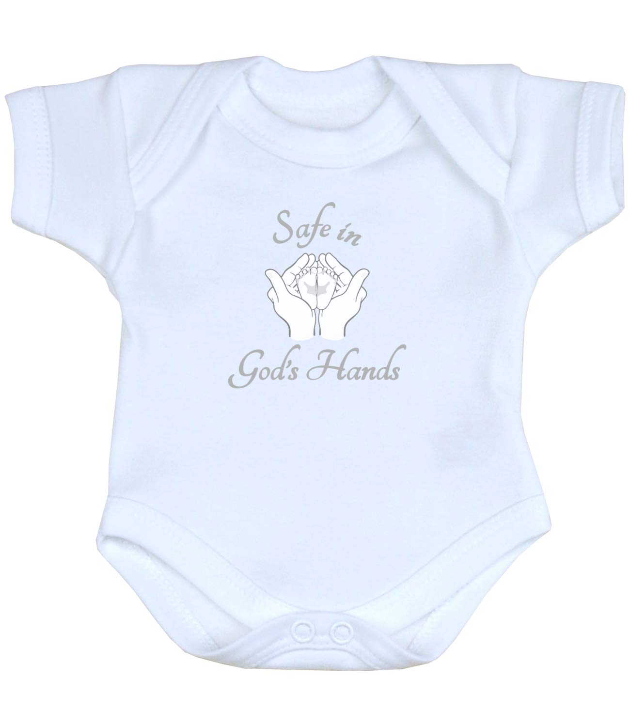 BabyPrem Premature Baby Bodysuit Christian Faith God Clothes Boy Girl Safe in God's Hands 1.5-3.5lb Prem 1