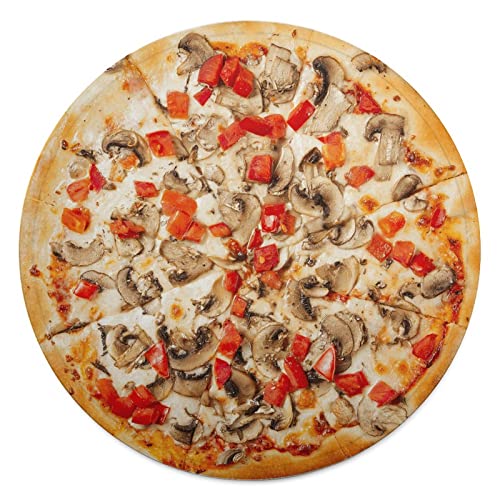 Mushroom Pizza Blanket Double Sided Funny Realistic Food Throw Blanket