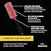 Denman Free Flow Wide Spaced Pins 7 Row Hair Styling Brush - 3-in-1 Styling Tool for Creating Volume, Detangling Thick Hair and Defining Curls, D31