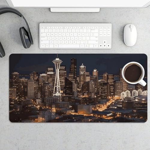 City Seattle Desk Mat alfombrilla de ratón de goma antideslizante miniatura 5