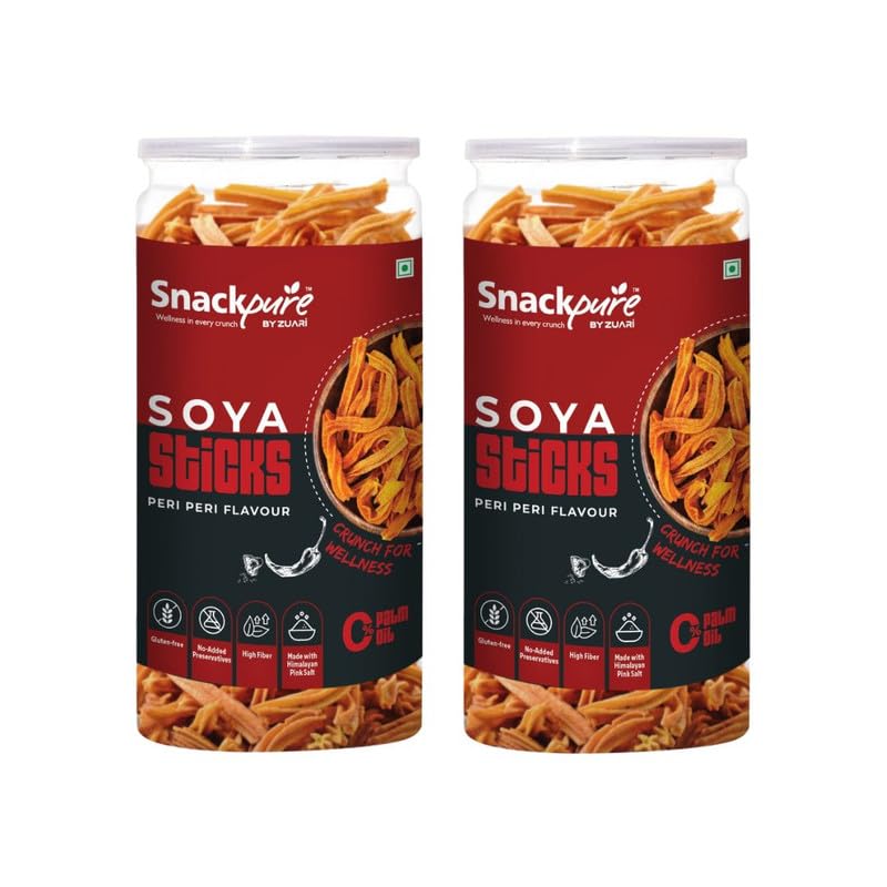 See full amazon price history chart for SNACKPURE BY ZUARI Peri Peri Flavour Soya Sticks | Palm Oil Free | Flavored Snack Chips | High Protein, Healthy, Gluten-Free | Pack of 2, 140g Each SNACKPURE BY ZUARI Peri Peri Flavour Soya Sticks | Palm Oil Free | Flavored Snack Chips | High Protein, Healthy, Gluten-Free | Pack of 2, 140g Each (B0DCYYK3F4) Amazon Price History, Amazon Price Tracker