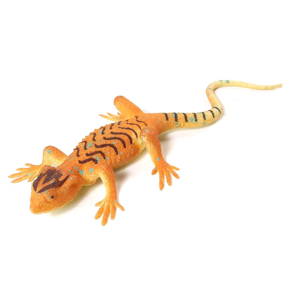 SUPER TOY Realistic Gecko Lizard Animal Figure Toy Set, Reptile Dragon Figurine for Boys and Girls, Lifelike Educational
