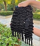 Lemoda Burmese Curly Bundles Human Hair 16 16 16 Inch 3 Bundles 100% Unprocessed 15A Virgin Raw Burmese Curly Bundle with Spiral Curls End Real Human Hair Extensions Quick Weave Natural Black
