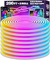 200Ft Neon Rope Lights,Flexible Led Rope Lights Control with App/Remote,Multiple Modes Rope Lights,IP65 Outdoor RGB Led Neon Lights Waterproof,Music Sync Gaming Led Neon Light Strip for Bedroom Decor