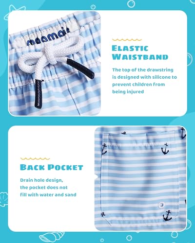 Image of maamgic Boys Swim Trunks with Compression Liner Toddler Stretch Swim Shorts