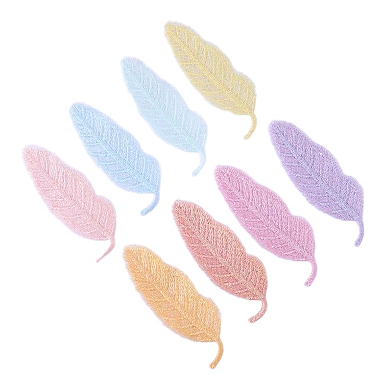 Parches de Bordado 50 Parches Bordados de Plumas 4 cm for Planchar en Ropa, pequeños for Coser Vaqueros y Chaquetas(Mix)