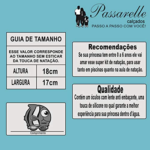 Kit Óculos + Touca Natação Infantil Leader Ld274