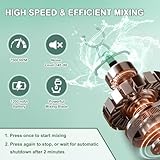 Electric Protein Shaker, 700ml Protein Shaker Bottle with Supplement Storage, Shaker for Protein Shakes USB C Rechargeable, Made with Tritan, Powerful for Smooth Protein Shakes, BPA Free, Green - Image 2