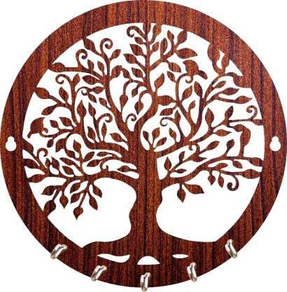 RHT MDF Wooden Wall Mounted Designer Key Holders | Organizer for Home & Office (Round Tree) (B0C1TZ54WS) Amazon Price History, Amazon Price Tracker