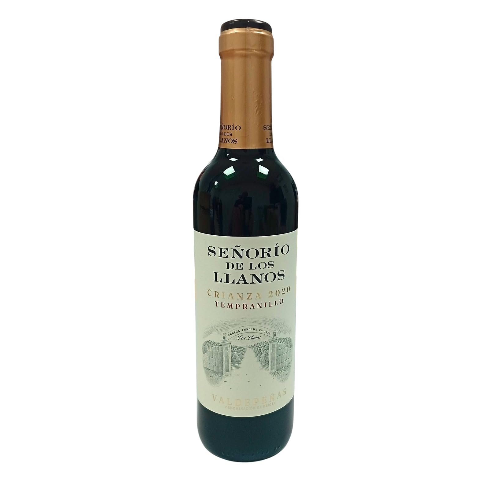 Deliex delicias de Extremadura. 24 Botellas pequeñas de vino Señorio de los Llanos crianza 37,5 cl. Vinos para Detalles invitados en Bodas (24)