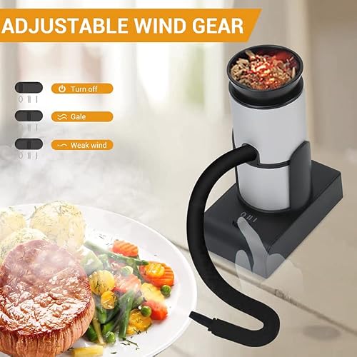 Smoking Gun,Portable Handheld Smoke Infuser,Cocktail Smoker,Food Smoker Gun for Any Meat Cocktail Cheese BBQ Steak Beef,Sausage,Vegetable Salad,Drinks,Smoking Accessories (Adjustable, Wide Mouth)