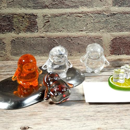 Bandeja de cubitos de hielo en forma de pingüinos con tapa miniatura 4