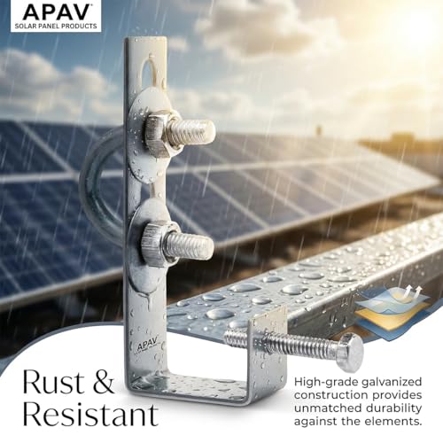 Image of Solar Panel Cleaning Hanger Clamp 1 /2 Inch, Galvanized Material, Easy Installation, Fits All Solar Panel Frames, Durable Support for Plumbing Pipes and Efficient Cleaning ((Pack of 10))
