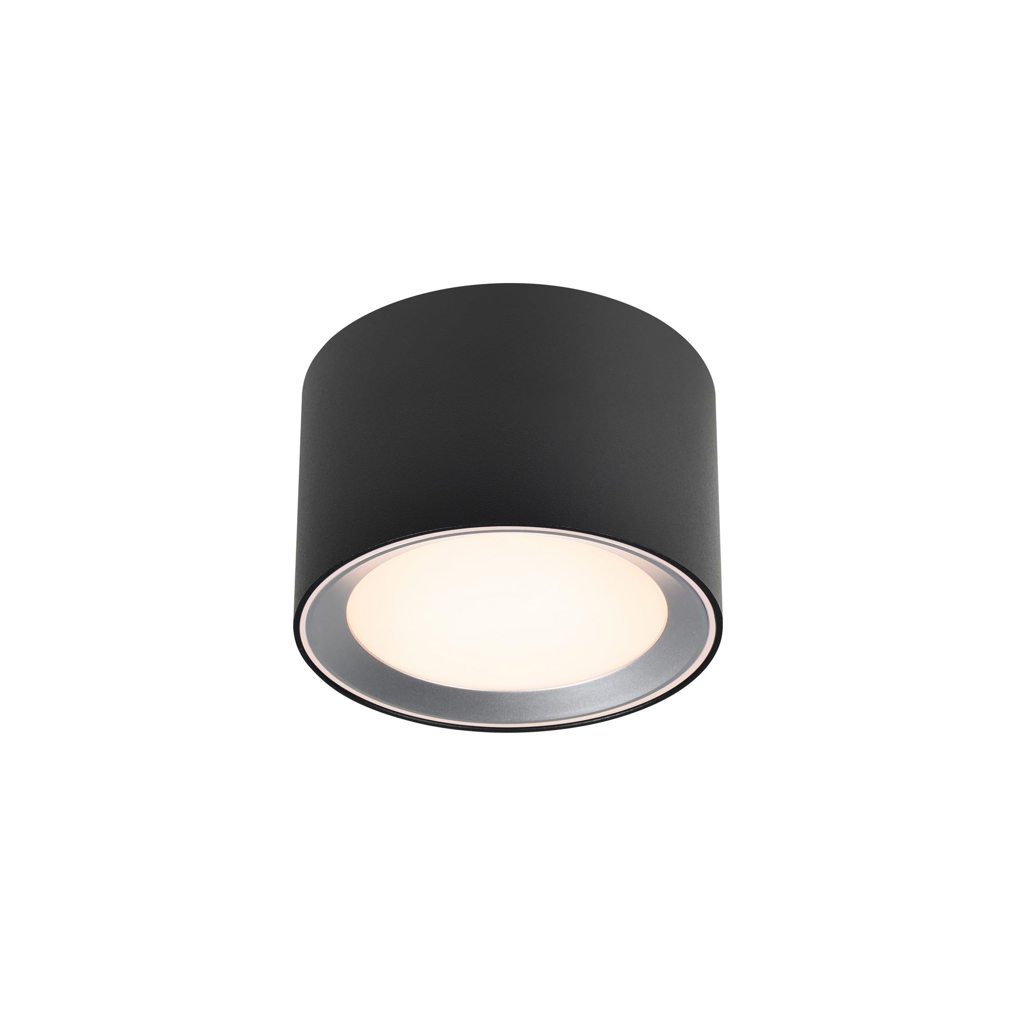 Nordlux Landon Smart Deckenleuchten 2er-Set Schwarz – IP44 App-Steuerung, Dimmbar & Tunable White (2700-6500K), Flaches Design für Bad, Küche & Flur – Jetzt Günstiger im Doppelpack!