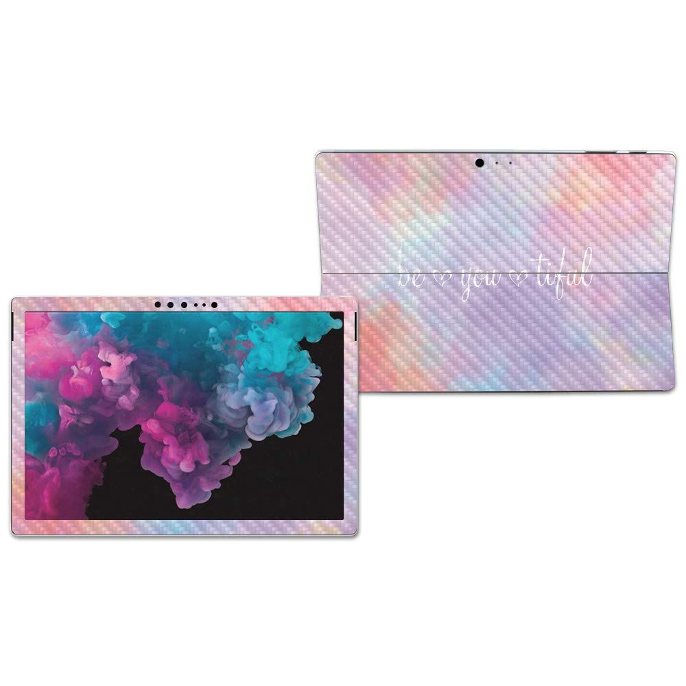 MIGHTY SKINS MightySkins Carbon Fiber Skin for Microsoft Surface Pro 6 - BeYouTiful | Protective, Durable Textured Carbon Fiber Finish | Easy to Apply, Remove, and Change Styles | Made in The USA