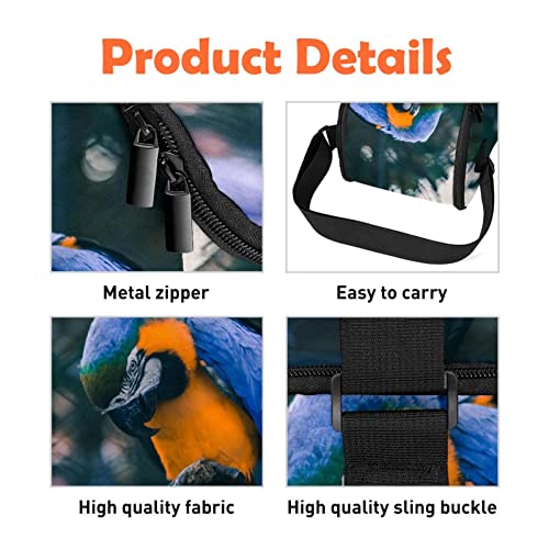 Bolsa de almuerzo de loro con estampado resistente lonchera portátil compacta 6