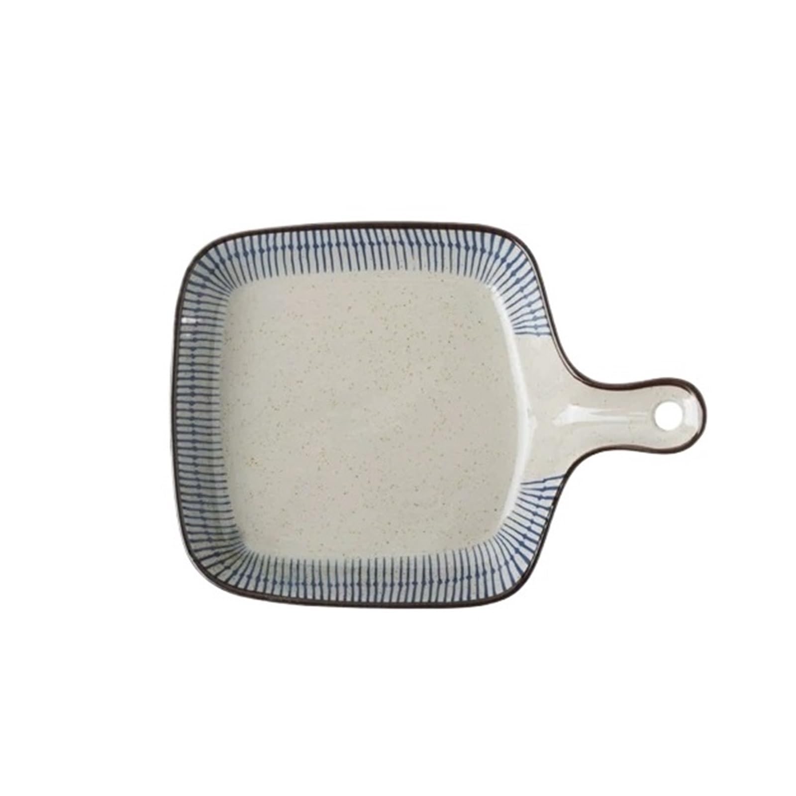Dh2yjnbf3 Baking Dish Vertical Striped Single Handle Ceramic Baking Dish Casserole Dish for Oven