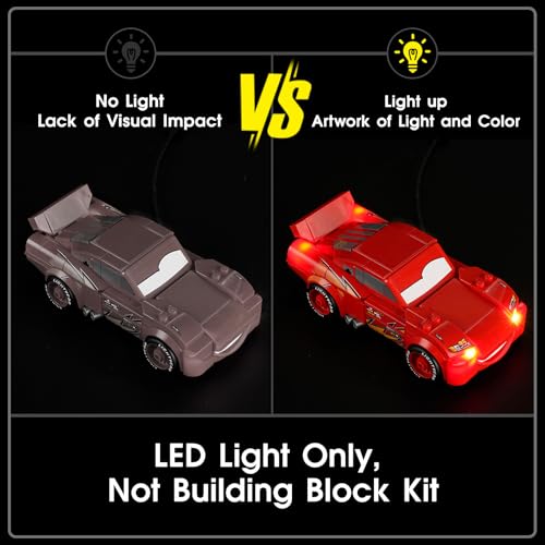Image of LED Light for Lego 77255 Lightning McQueen Set, Light Kit Compatible with Lego 77255 Building Blocks Model, Not Included The Model Set