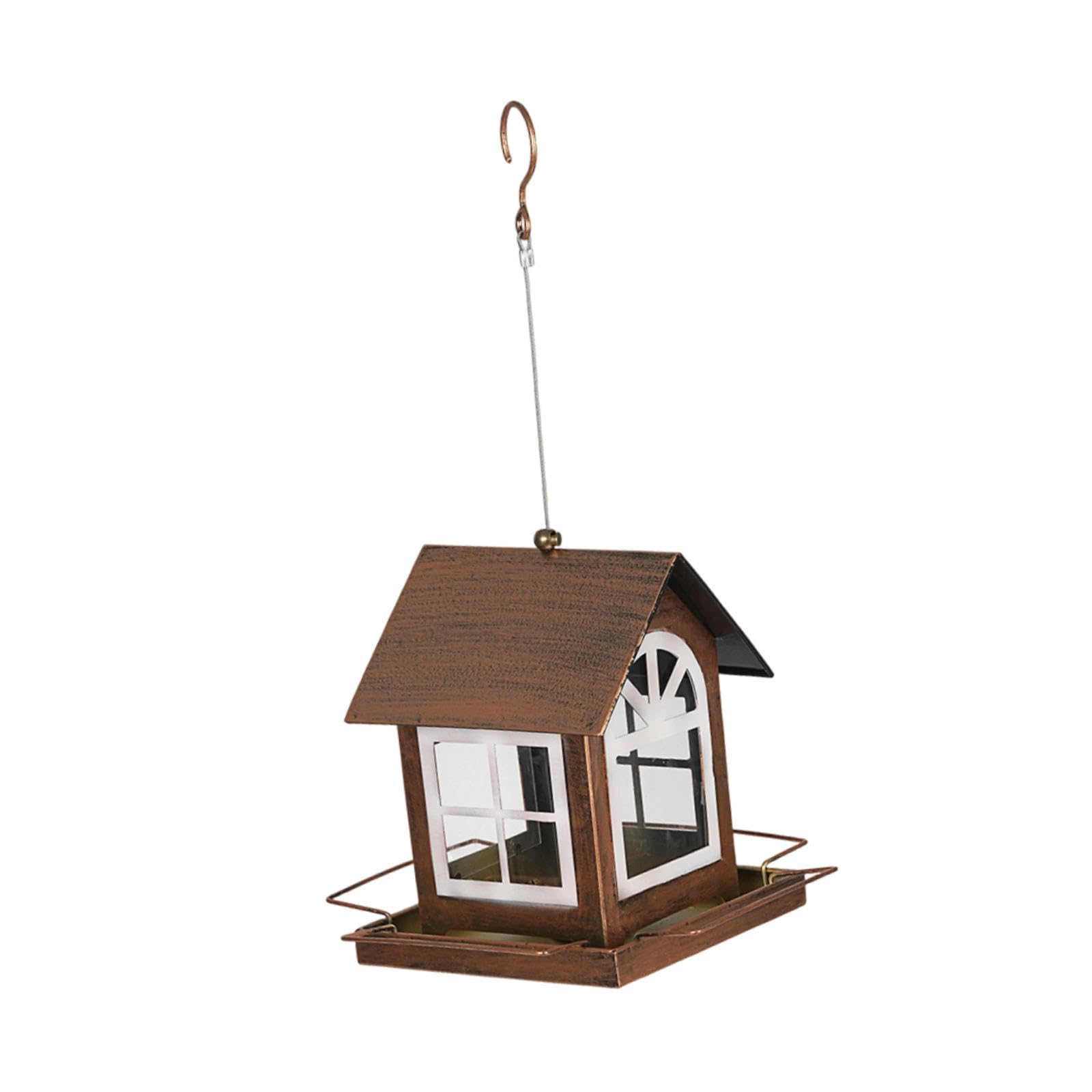 Sharplace Mangiatoia per Uccelli sospesa, mangiatoia per Colibrì, a Forma di casetta, Decorativa, con Gancio, Resistente alle intemperie per la Decorazione del