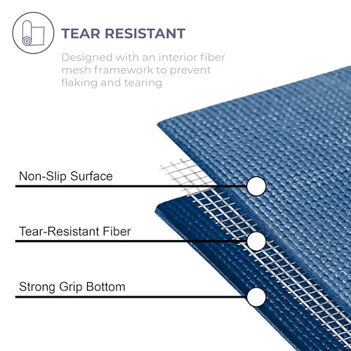 Sunshine Yoga Voyage Yoga Mat, 10 Pack, 72" x 24" Extra Long Exercise Mat, 5mm Thick Bulk Yoga Mats for Home Workout, Anti-Tear, Non Slip Fitness Mat for Gym or Studio - Image 6