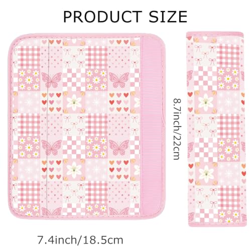 Image of Seat Belt Cover for Kids, Seat Belt Pad for Boys Girls, Car Seat Straps Shoulder Pads for Kids, Kid's Seat Belt Cushion, Shoulder Strap Pad, 1 Piece (Garden Quilt)