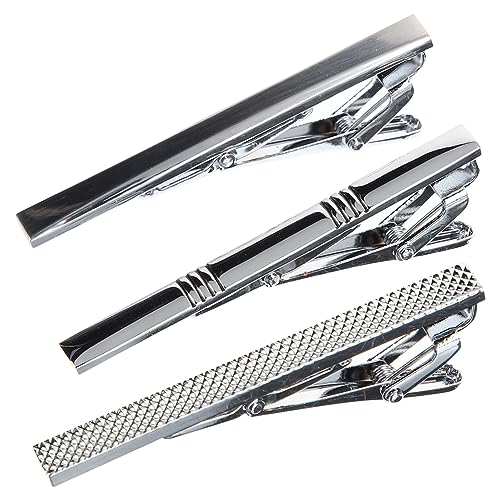 minkissy 3Pcs Durable Tie Clip for Men Elegant Necktie Clip Accessories for Business Weddings and Special Occasions Lightweight Fashionable Design