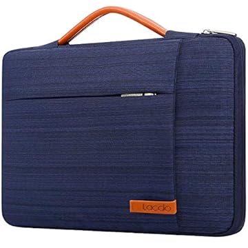 Lacdo 360° de proteção 14 polegadas Bolsa portátil paraLenovo Dell Hp Asus Acer Chromebook 14 / Lenovo Ideapad 14 / Dell Inspiron 14 / Hp Stream 14 / Asus Zenbook 14 / Acer Spin 3 Computer Bag, Azul