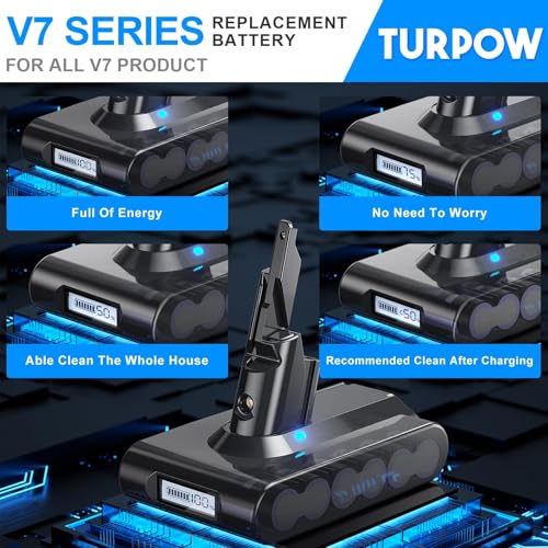 Image of Upgraded 7000mAh 21.6V Replacement for V7 Animal Battery with LED Display Compatible with SV11 V7 Motorhead /Animal /Trigger /HEPA /Car+Boat Absolute Handheld Vacuum Cleaners