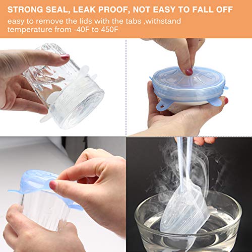 GEMITTO 12 Pz Coperchi in Silicone Estensibile