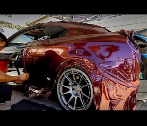 Image of Glossy Marron Vinyl Car Wrap Sheet Roll Film Sticker Decal Self Adhsive (24 x 220 inch, Maroon Glossy)