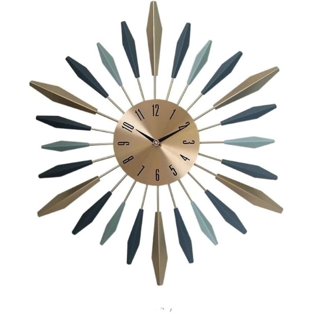 MYUYEE Farmhouse Vintage Clock Home Large Metal Ative Silent Non-Ticking Big Clocks Wrought Iron for Living Room Bedroom for Bedroom Office,One Color-70 * 70cm (One Color-70 * 70cm)